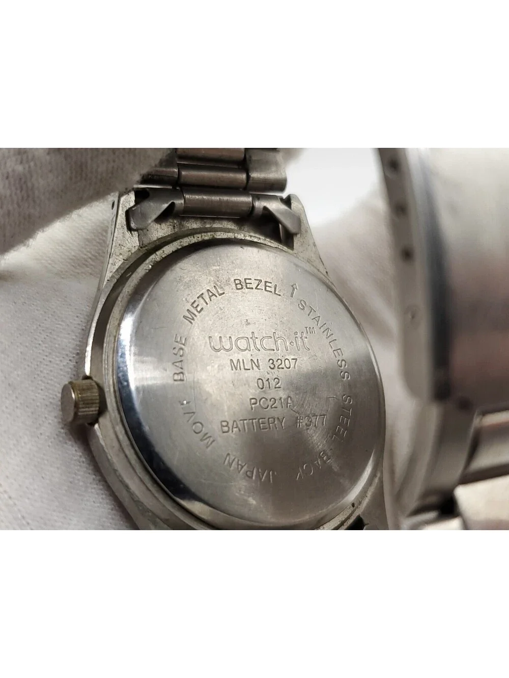 Watch-it Watch Mens New Battery Blue Dial Silver Tone 35mm